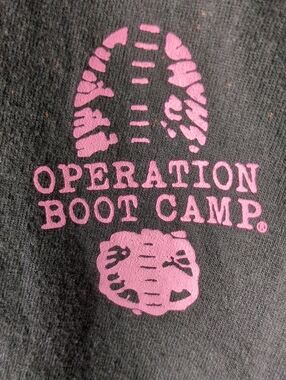 Hanes Black Race For The Cure with Pink Operation Boot Camp Print